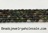 CAA5473 15.5 inches 8*12mm faceted rice agate beads