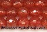 CAA5740 15 inches 6mm faceted round red agate beads