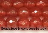 CAA5740 15 inches 6mm faceted round red agate beads