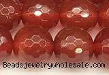 CAA5742 15 inches 10mm faceted round red agate beads