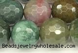 CAA5752 15 inches 10mm faceted round Indian agate beads