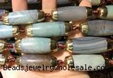 CAA5860 14*38mm - 16*43mm rice agate beads