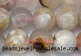 CAA5901 15 inches 8mm round sakura agate gemstone beads