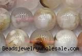CAA5901 15 inches 8mm round sakura agate gemstone beads