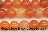 CAA5924 15 inches 6mm round red botswana agate beads