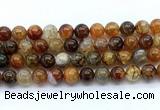 CAA6113 15.5 inches 10mm round dragon vein agate gemstone beads