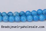 CAB220 15.5 inches 6mm round blue crazy lace agate beads