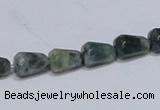 CAB424 15.5 inches 7*10mm faceted teardrop moss agate gemstone beads