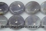 CAB925 15.5 inches 20mm coin natural purple agate beads wholesale