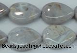 CAB929 15.5 inches 18*25mm flat teardrop natural purple agate beads