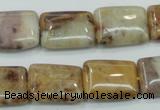 CAB978 15.5 inches 13*18mm rectangle Morocco agate beads wholesale