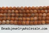 CABS06 15 inches 6mm round orange calcite gemstone beads wholesale