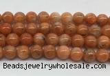 CABS09 15 inches 12mm round orange calcite gemstone beads wholesale