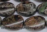 CAF138 15.5 inches 15*20mm twisted oval Africa stone beads