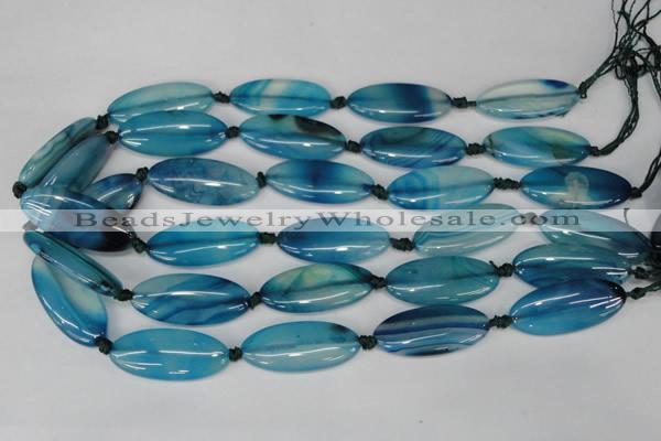 CAG1301 15.5 inches 15*35mm marquise line agate gemstone beads