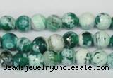 CAG1510 15.5 inches 8mm faceted round fire crackle agate beads