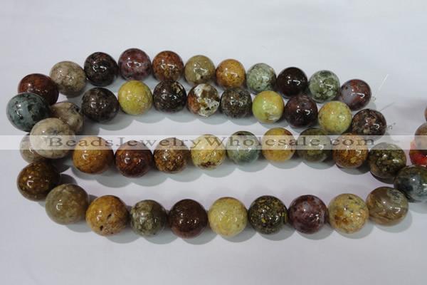 CAG1707 15.5 inches 18mm round rainbow agate beads wholesale