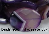 CAG209 15.5 inches 22*30mm faceted oval purple agate gemstone beads