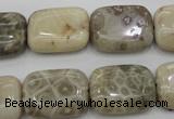 CAG3893 15.5 inches 15*20mm rectangle chrysanthemum agate beads