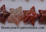 CAG4292 15.5 inches 20*22mm star natural fire agate beads