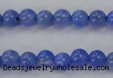 CAG4300 15.5 inches 4mm round dyed blue fire agate beads