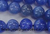 CAG4302 15.5 inches 8mm round dyed blue fire agate beads