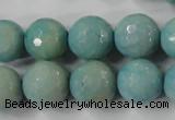 CAG4557 15.5 inches 14mm faceted round fire crackle agate beads