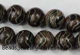 CAG4754 15 inches 14mm round tibetan agate beads wholesale