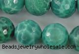 CAG5314 15.5 inches 14mm faceted round peafowl agate gemstone beads