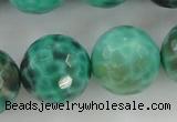 CAG5317 15.5 inches 20mm faceted round peafowl agate gemstone beads