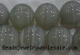 CAG5326 15.5 inches 18mm round grey line agate beads wholesale