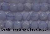 CAG5996 15.5 inches 6mm faceted round blue lace agate beads