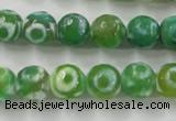 CAG6393 15 inches 12mm faceted round tibetan agate gemstone beads