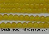 CAG7100 15.5 inches 4mm round yellow agate gemstone beads