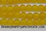 CAG7101 15.5 inches 6mm round yellow agate gemstone beads