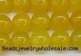 CAG7105 15.5 inches 14mm round yellow agate gemstone beads