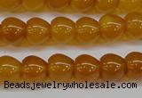 CAG7114 15.5 inches 9*10mm apple-shaped yellow agate gemstone beads