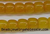 CAG7115 15.5 inches 10*12mm apple-shaped yellow agate gemstone beads