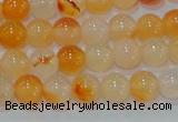CAG7131 15.5 inches 6mm round red agate gemstone beads