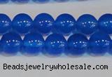 CAG7160 15.5 inches 8mm round blue agate gemstone beads
