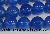 CAG7162 15.5 inches 12mm round blue agate gemstone beads