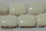 CAG7246 15.5 inches 12*16mm rectangle white agate gemstone beads