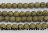 CAG7446 15.5 inches 6mm round plated druzy agate beads wholesale