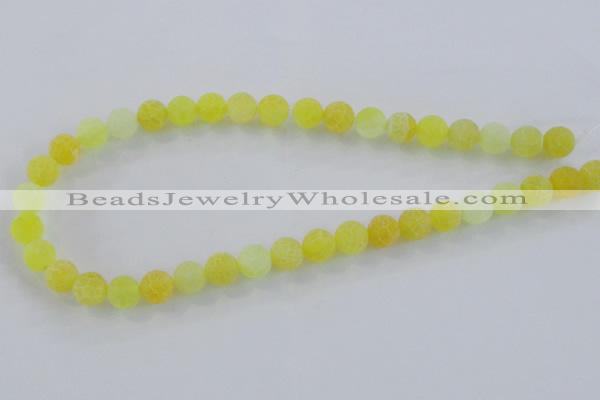 CAG7524 15.5 inches 16mm round frosted agate beads wholesale