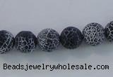 CAG7559 15.5 inches 6mm round frosted agate beads wholesale