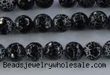 CAG7601 15.5 inches 6mm faceted round frosted agate beads wholesale