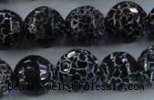 CAG7606 15.5 inches 16mm faceted round frosted agate beads wholesale