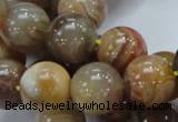 CAG767 15.5 inches 16mm round yellow agate gemstone beads wholesale