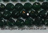 CAG8580 15.5 inches 10mm faceted round green agate gemstone beads