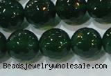 CAG8586 15.5 inches 16mm faceted round green agate gemstone beads